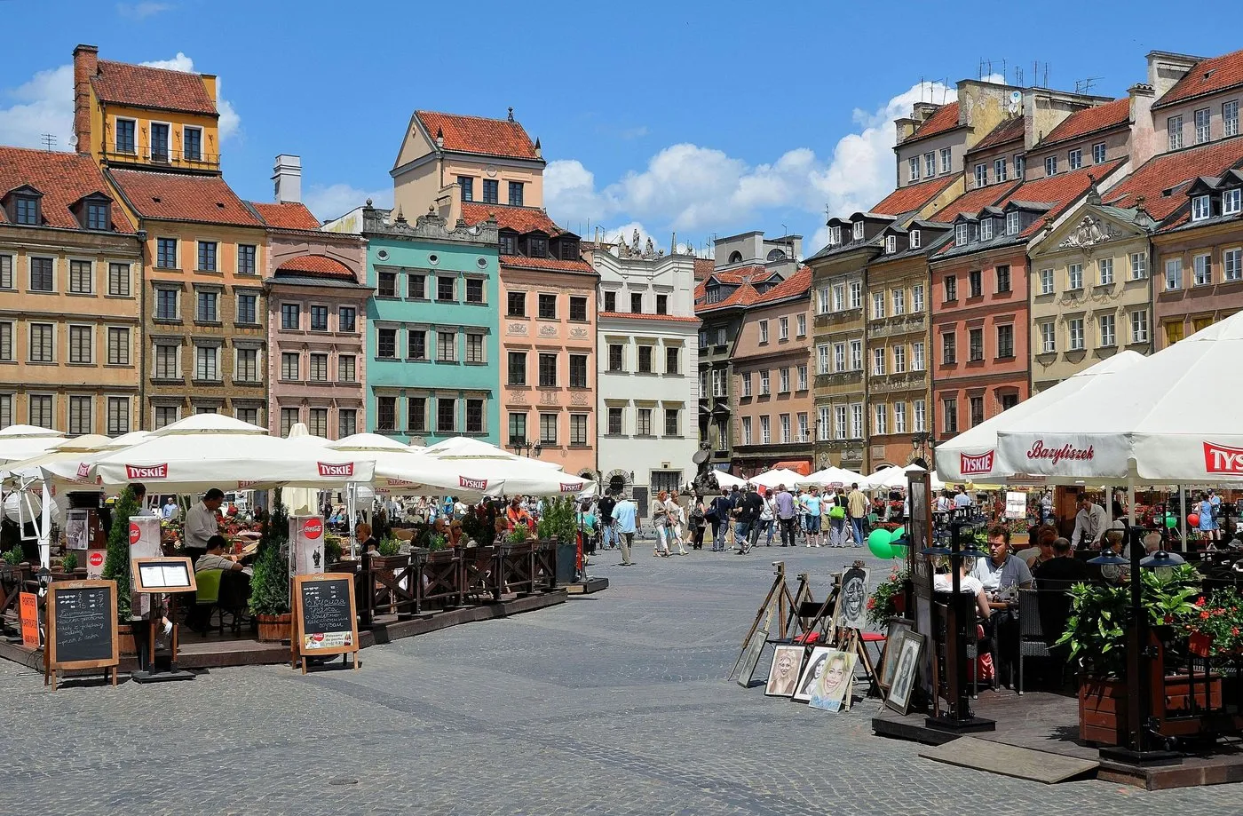 The Old Town Market Square in Warsaw